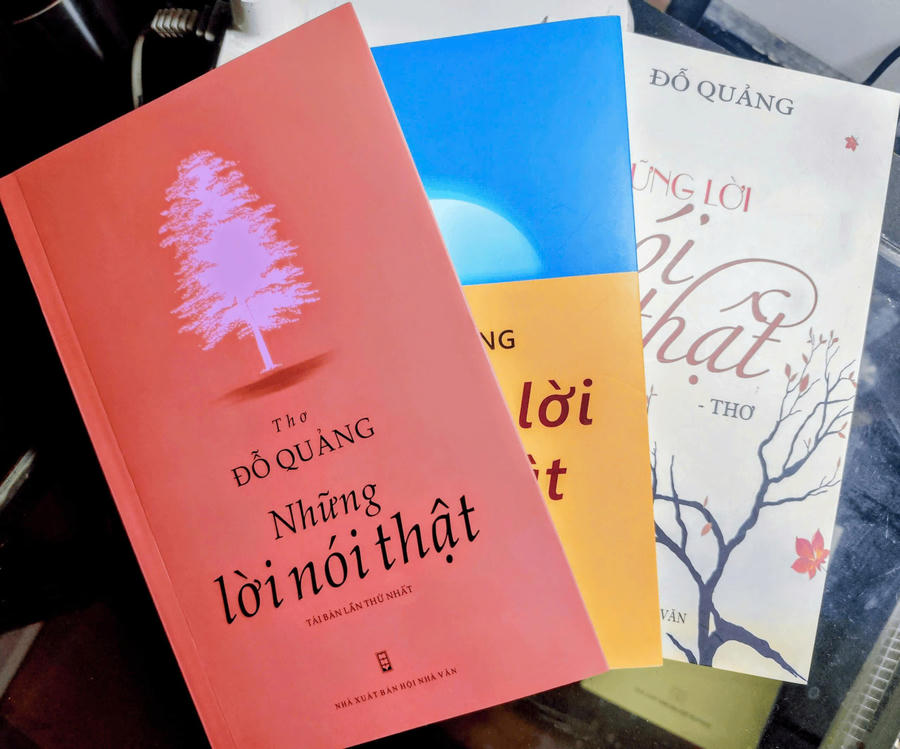 Tuyển tập thơ "Những lời nói thật" của Đỗ Quảng đã 3 lần tái bản.