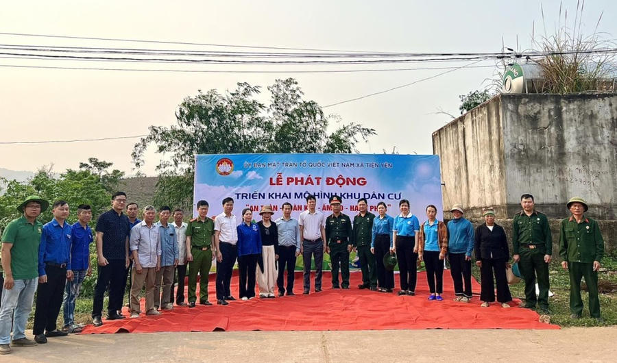 Ủy ban MTTQ xã Tiên Yên phát động triển khai mô hình “Khu dân cư an toàn, đoàn kết, ấm no, hạnh phúc” tại thôn Cà Nà.