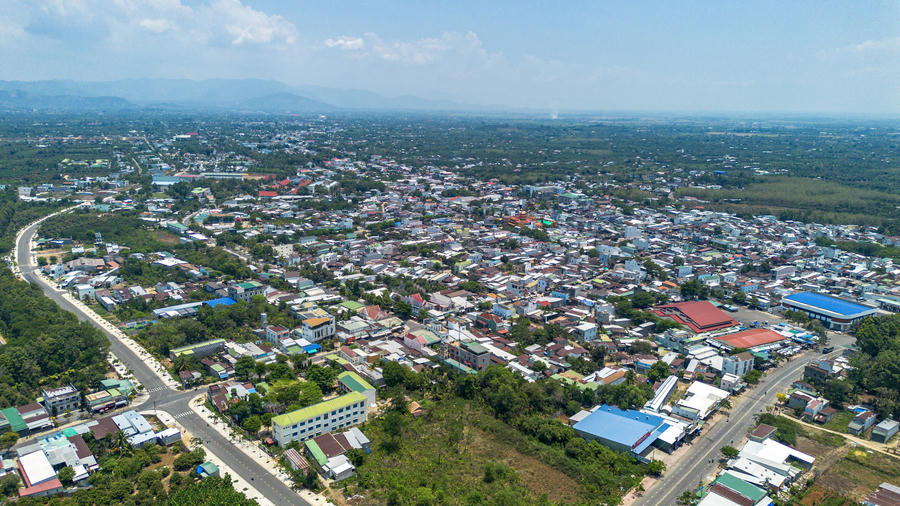 Một góc xã Tân Phú nhìn từ trên cao.