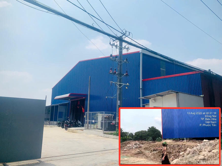 Một nhà xưởng trái phép tại khu đất 72ha và hiện tại nhà xưởng này đã đi vào hoạt động.