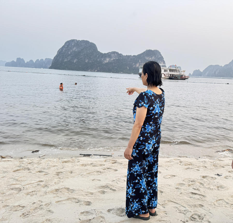 Bãi tắm TTP nơi xảy ra vụ việc người đàn ông tử vong do đuối nước chiều 9/4.