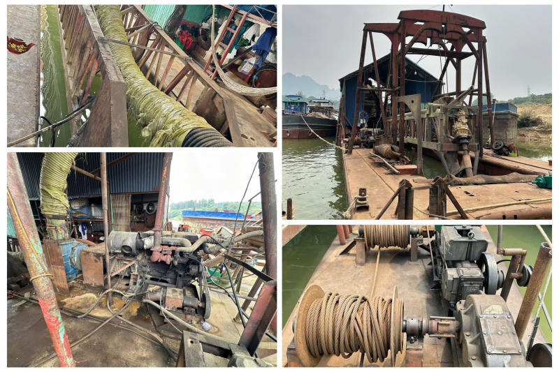 Thiết bị được các đối tượng sử dụng để hút cát. (Ảnh: CAND).