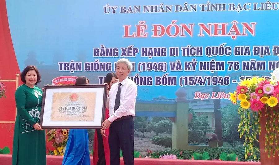 Tổ chức chuỗi hoạt động kỷ niệm 80 năm Trận Giồng Bốm (1946)- Di tích quốc gia Địa điểm Trận Giồng Bốm tại xã Phong Thạnh.