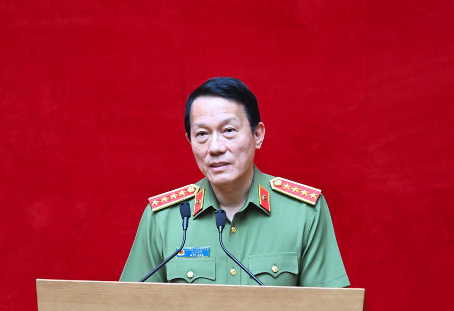 Bộ trưởng Lương Tam Quang phát biểu tại chương trình.