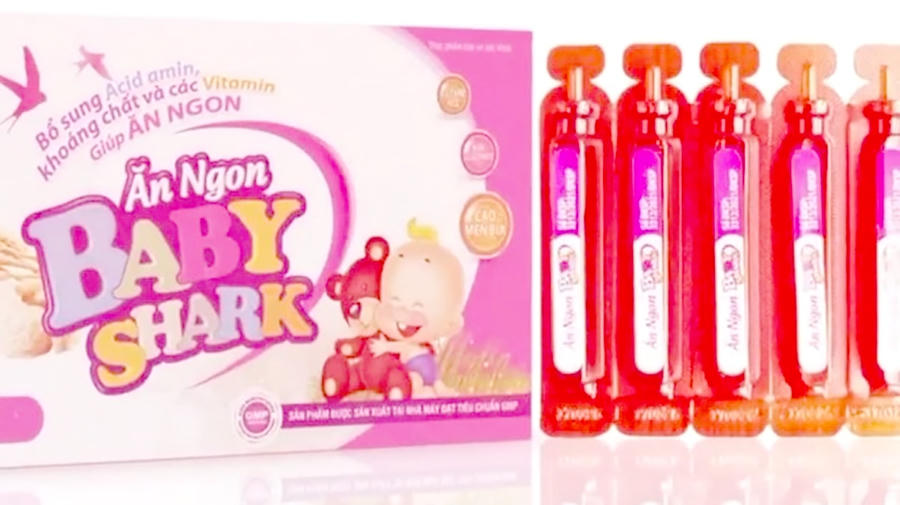 Sản phẩm thực phẩm BABY SHARK do Công ty TNHH công nghệ Herbitech làm giả.