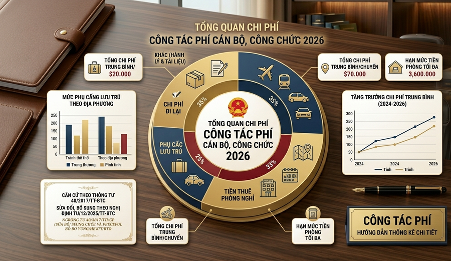 Chế độ công tác phí năm 2026 của cán bộ, công chức được quy định chi tiết tại Thông tư 12/2025/TT-BTC, sửa đổi bổ sung Thông tư 40/2017/TT-BTC. (Ảnh minh họa)