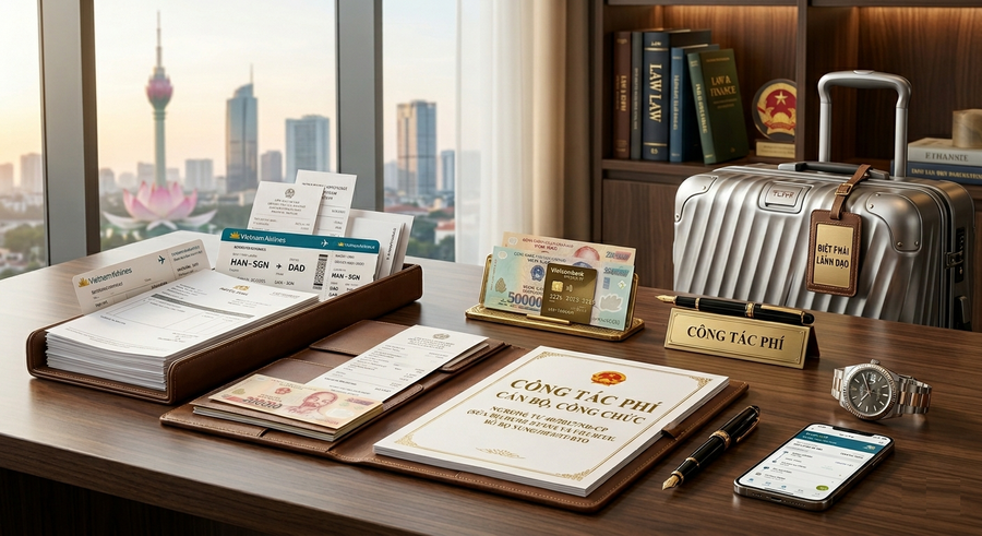 Về tiêu chuẩn vé máy bay khi đi công tác, quy định được phân chia rất rõ ràng theo từng cấp bậc. Đối với lãnh đạo cấp cao trên cấp Bộ trưởng sẽ thực hiện theo quy định hiện hành riêng của Nhà nước. (Ảnh minh họa)