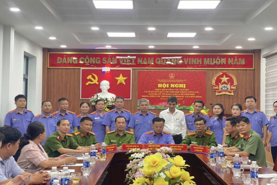 VKSND khu vực 7 – Đồng Nai ký kết phối hợp với các đơn vị.