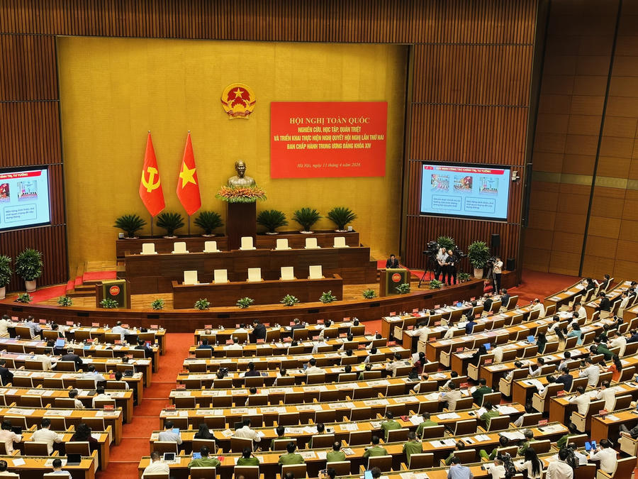 Quang&nbsp; cảnh Hội nghị tại Hội trường Diên Hồng, Nhà Quốc hội. Ảnh: Vân Anh