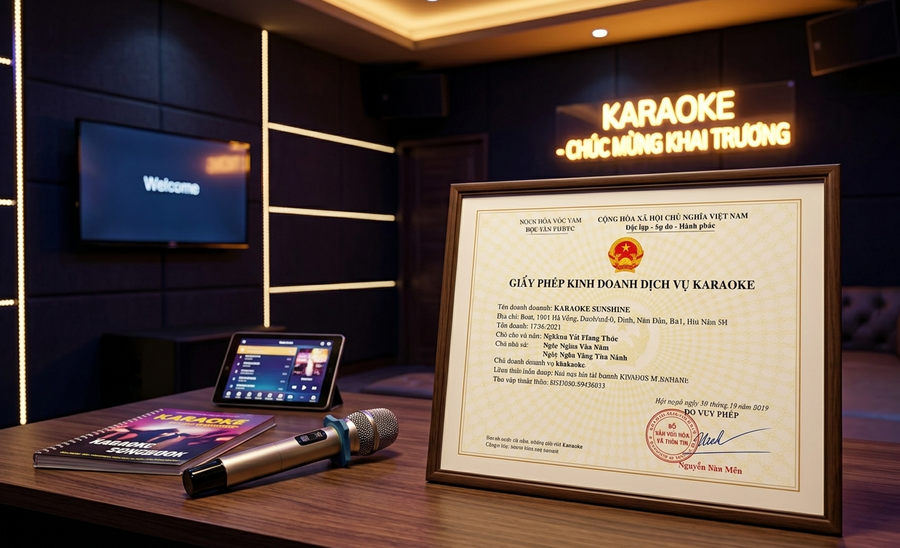 Đối với cấp xã, có một nhóm thủ tục hành chính liên thông điện tử được điều chỉnh, bao gồm quá trình liên thông đăng ký thành lập hộ kinh doanh, cấp Giấy chứng nhận đủ điều kiện về an ninh, trật tự và cấp Giấy phép đủ điều kiện kinh doanh dịch vụ karaoke. (Ảnh minh họa)