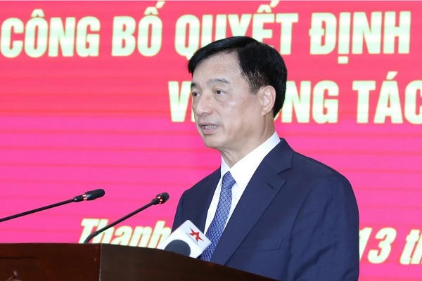 Ông&nbsp;Nguyễn Duy Ngọc, Ủy viên Bộ Chính trị, Bí thư Trung ương Đảng, Trưởng ban Tổ chức Trung ương phát biểu tại hội nghị.