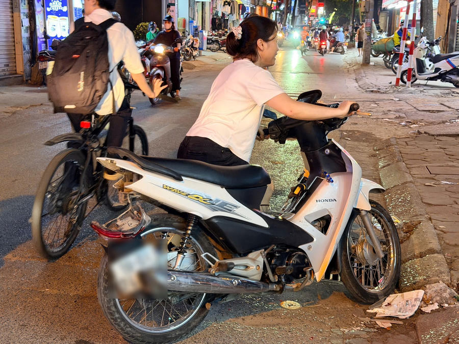 Xe mô tô liên quan vụ việc.