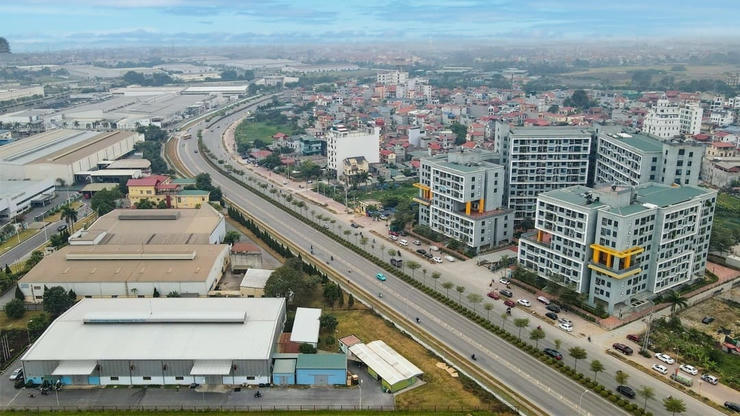 Dự án nhà ở xã hội thuộc khu đô thị mới Kim Chung, huyện Đông Anh, Hà Nội.