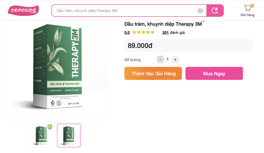 Sản phẩm dầu tràm THERAPY 3M được bán tại một số hệ thống siêu thị. Sản phẩm dầu tràm THERAPY 3M được bán tại một số hệ thống siêu thị.