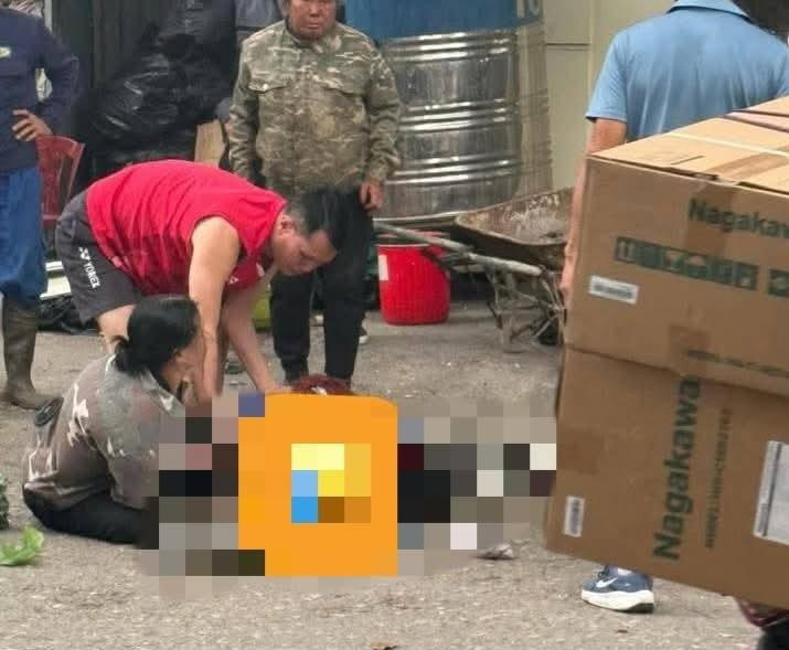 Hiện trường vụ nổ tại cơ sở phế liệu ở phường Hà Tu khiến một lao động bị thương.