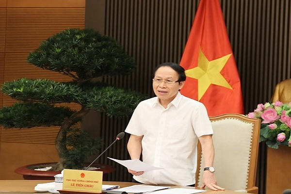 Phó Thủ tướng Chính phủ Lê Tiến Châu&nbsp;phát biểu tại cuộc họp.