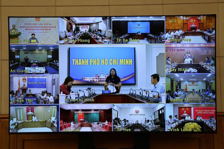 Các địa phương dự họp trực tuyến - Ảnh: VGP/Gia Huy