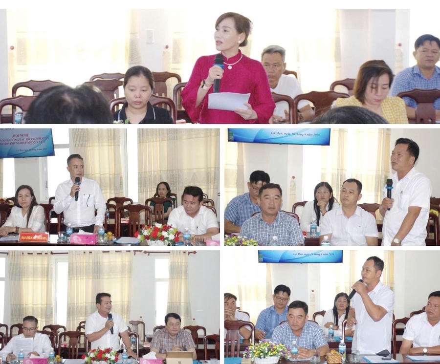 Đại diện các doanh nghiệp, phát biểu thảo luận tại Hội nghị.