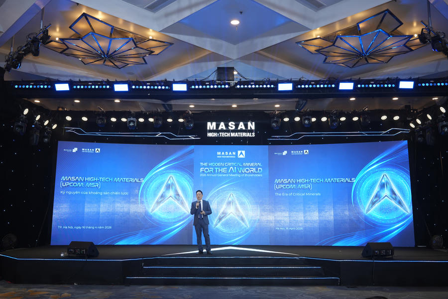 Ông Phan Chiến Thắng, Phó Tổng Giám đốc Masan High-Tech Materials phát biểu tại sự kiện.