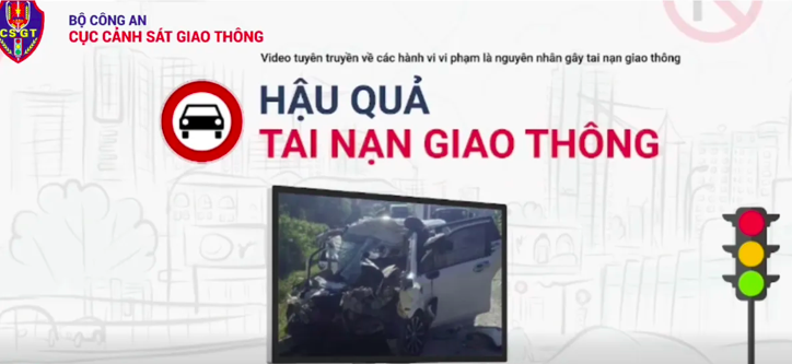 Trước khi sát hạch, các học viên sẽ được xem clip tình huống tai nạn giao thông. Ảnh Cục CSGT.