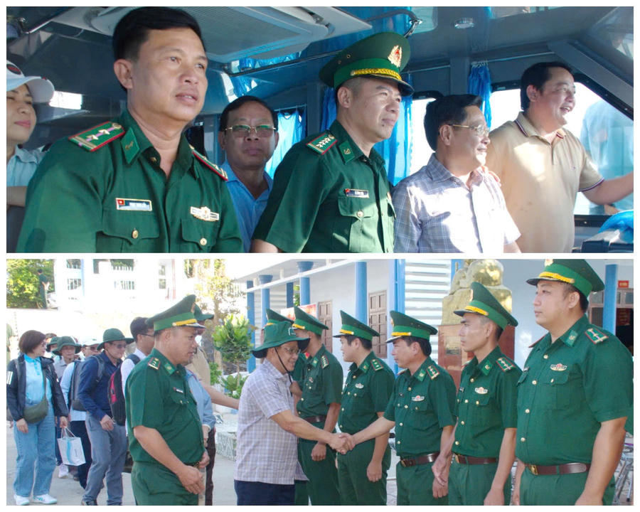 Đoàn công tác Thường trực HĐND tỉnh Cà Mau đến thăm lực lượng trên Đảo Hòn Khoai.