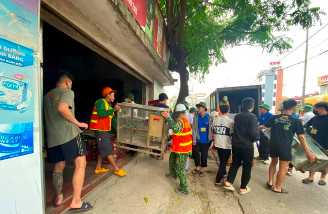 Tài sản của người dân được di dời trước khi thực hiện việc cưỡng chế.