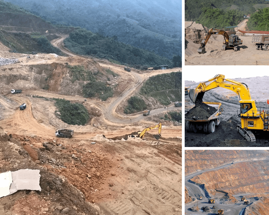 Lào Cai siết chặt hoạt động khai thác, tập kết, vận chuyển khoáng sản. (Ảnh: CTTĐT Lào Cai).