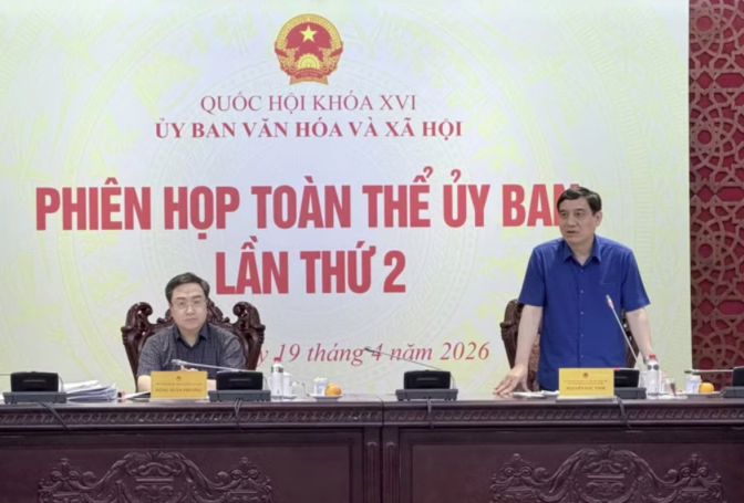 Ông Nguyễn Đắc Vinh, Chủ nhiệm Ủy ban chủ trì Phiên họp (Ảnh: Đỗ Bình/TTXVN).
