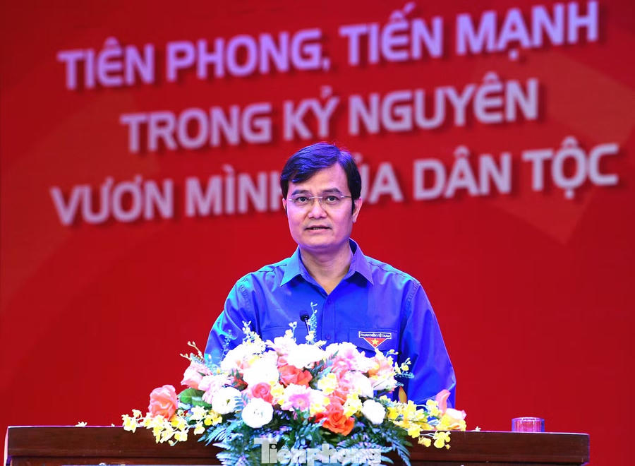 Bí thư thứ nhất TW Đoàn Bùi Quang Huy chia sẻ. (Ảnh: Tiền phong)