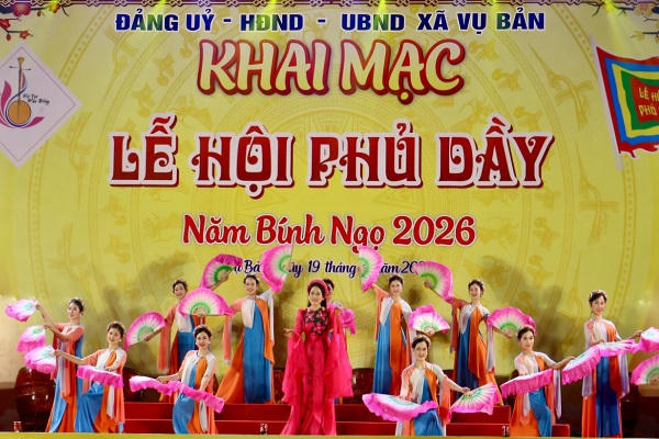 Lễ hội Phủ Dầy năm 2026 diễn ra từ ngày 19 đến ngày 24/4 (tức từ ngày mùng 3 đến mùng 8/3 âm lịch).