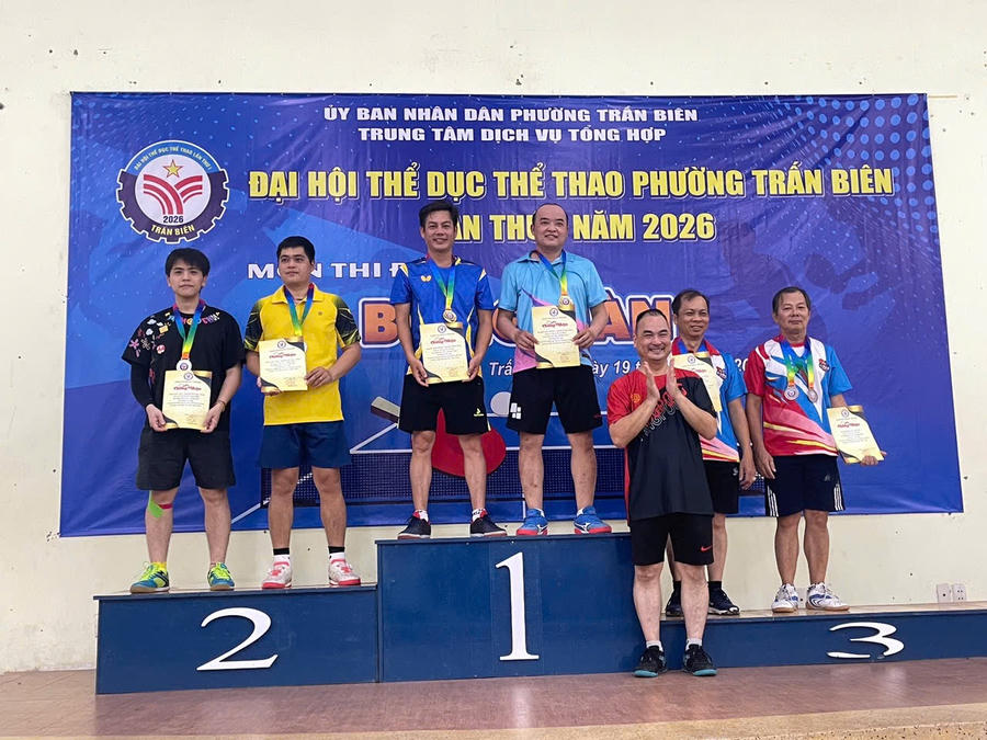 Câu lạc bộ bóng bàn An Bình xuất sắc giành giải Nhất toàn đoàn với 3 Huy chương Vàng.