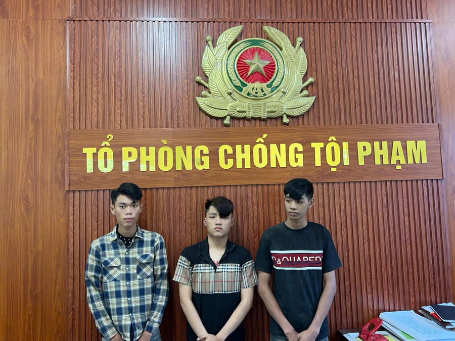 Các đối tượng trong vụ gây rối trật tự công cộng.