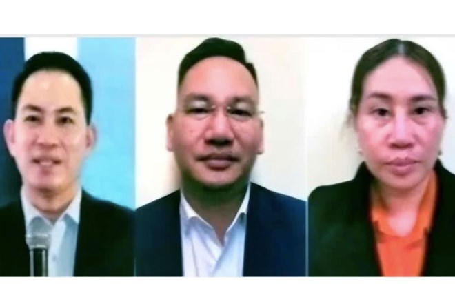 Các đối tượng trong vụ án. Ảnh CA Hà Nội