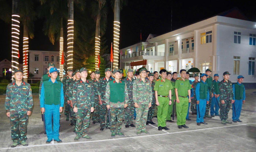 Trung đoàn 719, Binh đoàn 16 phối hợp với lực lượng vũ trang xã Đak Nhau tăng cường tuần tra ban đêm, góp phần bảo đảm ANTT trên địa bàn.