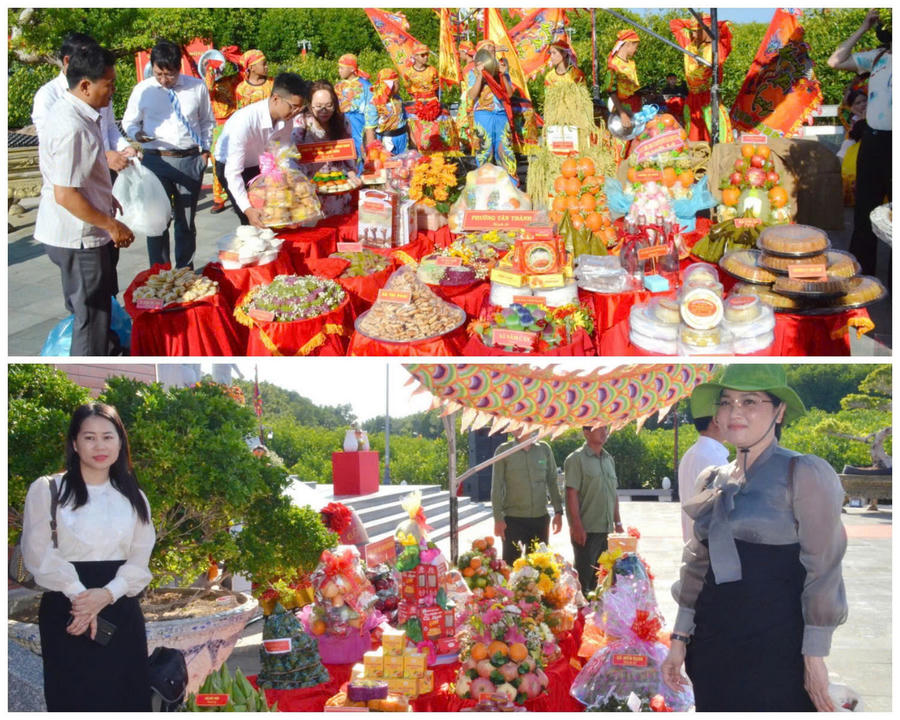 Đại diện 64 xã, phường dâng lễ vật tri ân tại Đền thờ Đức Quốc Tổ Lạc Long Quân.