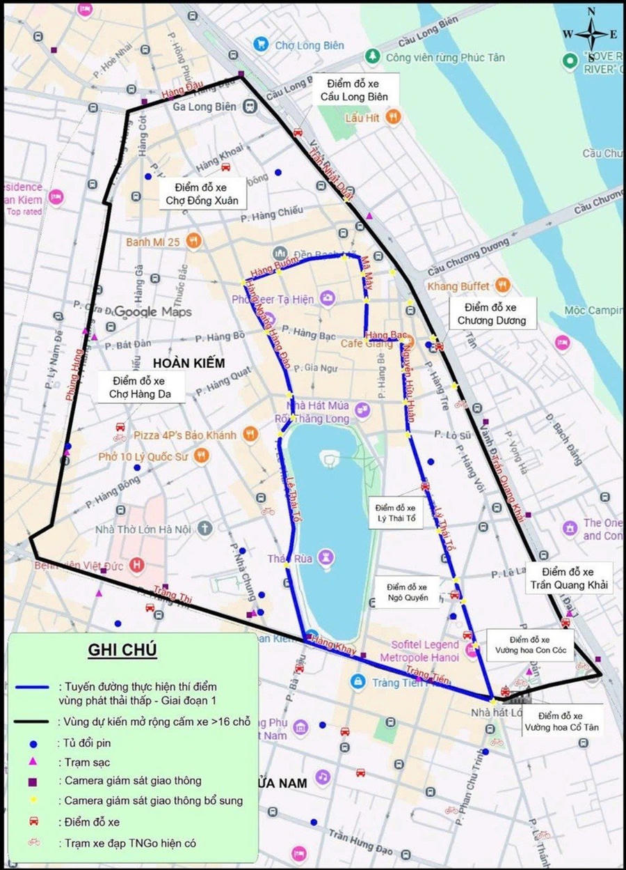 Khu vực Hà Nội dự kiến triển khai vùng phát thải thấp từ ngày 1/7. Ảnh: Dân Trí