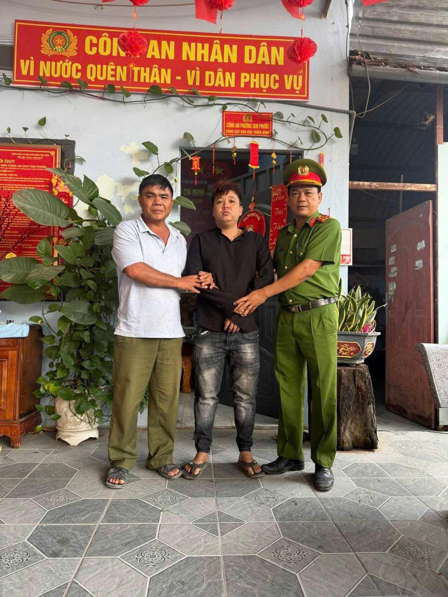 Đối tượng Nguyễn Hoàng Nguyện bị bắt giữ.