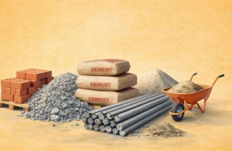 Dữ liệu cập nhật tháng 3/2026 cho thấy giá xi măng đã tăng hơn 7%, thép tăng hơn 2%, gạch lát tăng gần 5%. Ảnh IT