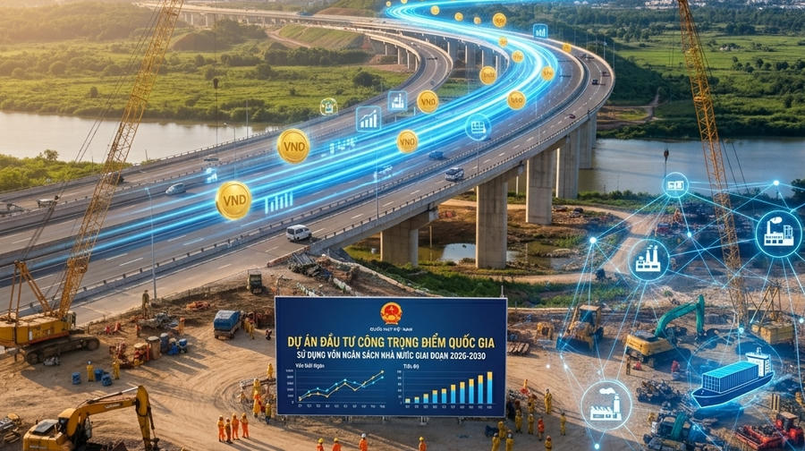 Thủ tướng Chính phủ ban hành Chỉ thị số 16/CT-TTg ngày 23/4/2026 về quản lý và sử dụng vốn đầu tư công gắn với hạch toán kinh tế - xã hội, đánh giá hiệu quả đầu tư; đẩy nhanh tiến độ xây dựng kế hoạch đầu tư công trung hạn giai đoạn 2026 - 2030. (Ảnh minh họa AI)