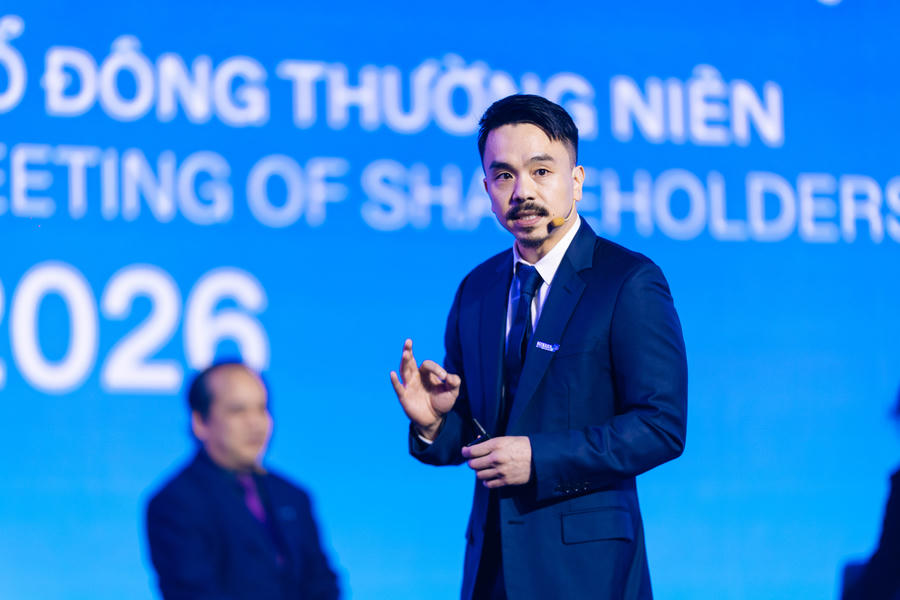 Tổng Giám đốc Masan Group - Ông Danny Le chia sẻ về Hệ điều hành tiêu dùng tại sự kiện.