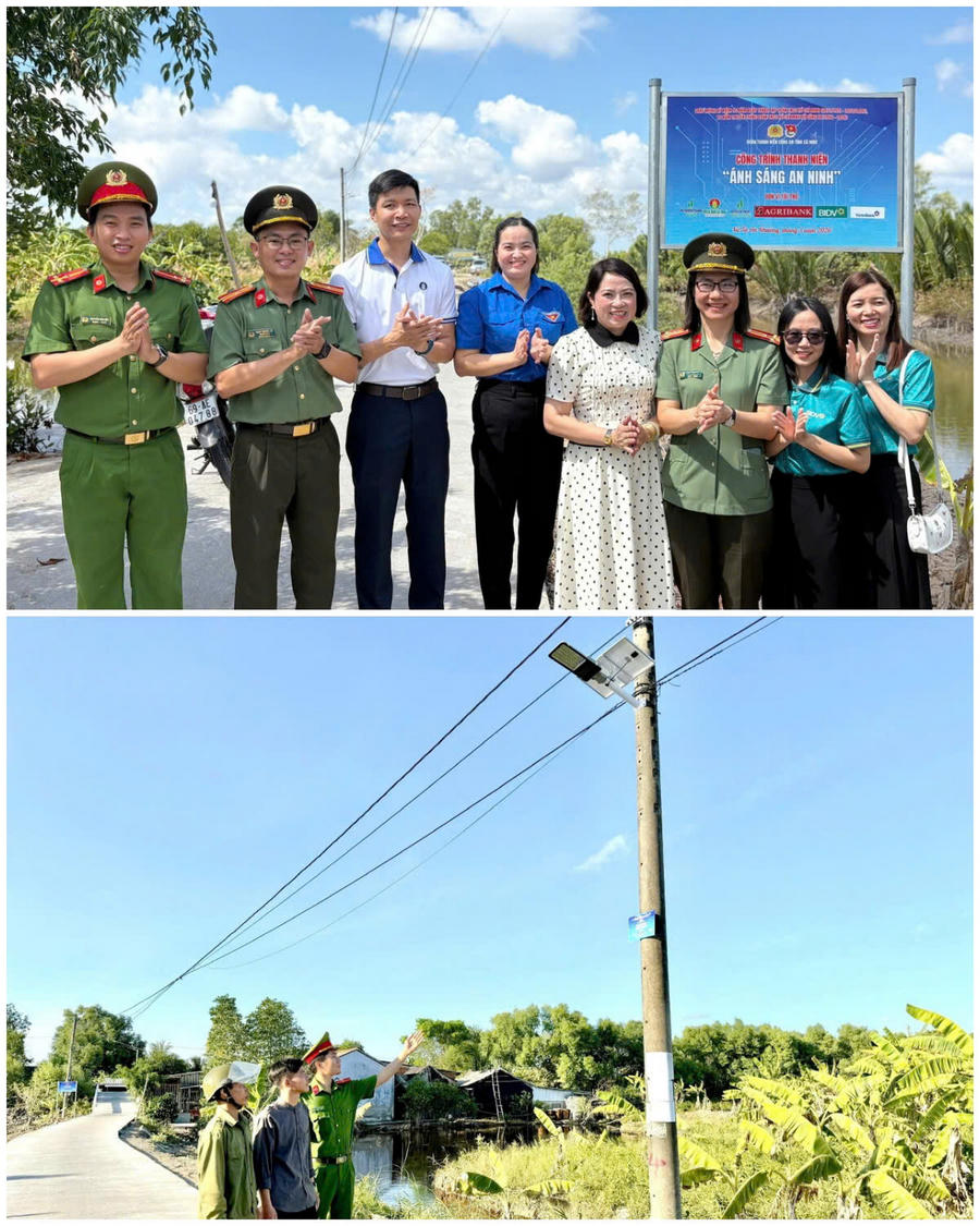 Công trình thanh niên “Ánh sáng an ninh” tại ấp Tân Lợi A, xã Tạ An Khương (tỉnh Cà Mau) không chỉ thắp sáng những tuyến đường nông thôn mà còn góp phần bảo đảm an ninh trật tự, nâng cao chất lượng đời sống người dân và lan tỏa tinh thần xung kích của tuổi trẻ Công an tỉnh.