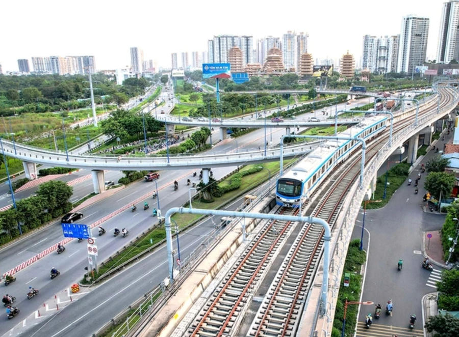 Metro Bến Thành - Suối Tiên đoạn qua TP.HCM. Ảnh: Nhật Thịnh