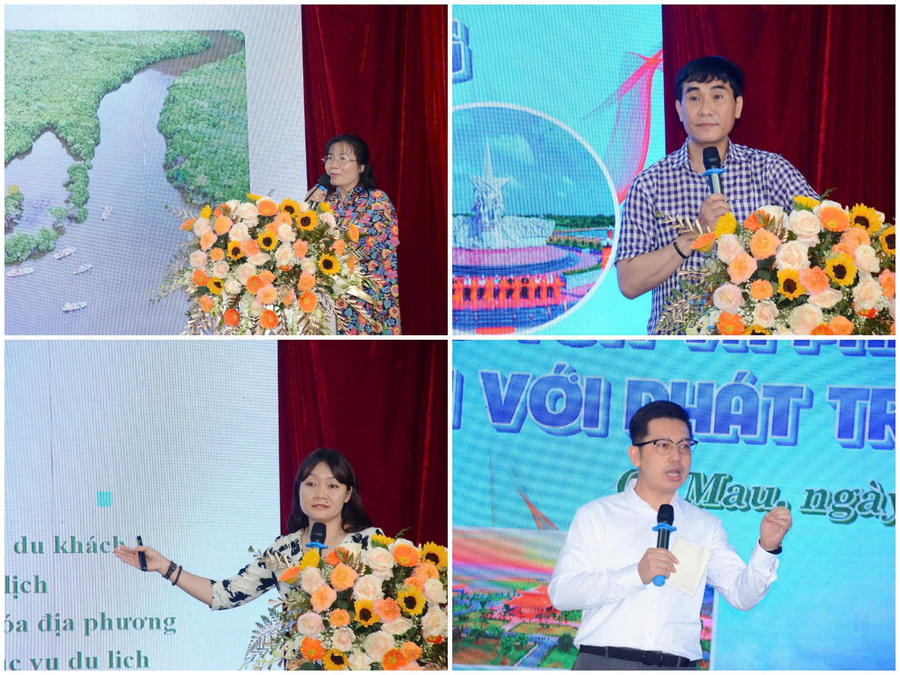 Các nhà quản lý, chuyên gia và doanh nghiệp du lịch trình bày tham luận về bảo tồn, phát huy giá trị di tích gắn với phát triển du lịch bền vững, hướng tới biến nguồn lực di sản thành động lực phát triển kinh tế - xã hội và du lịch địa phương trong giai đoạn mới.