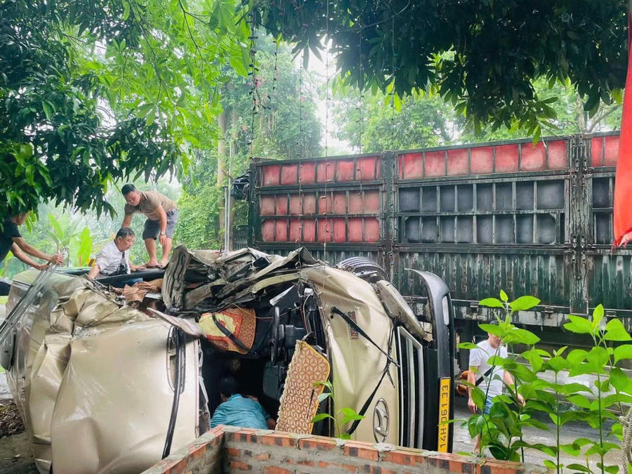 Hiện trường vụ tai nạn.