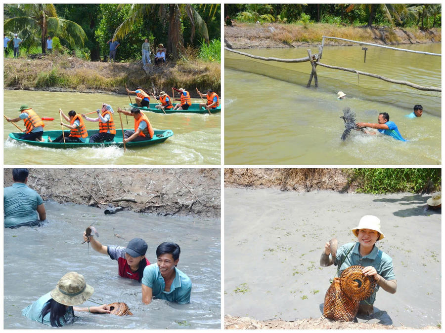 Các nội dung đua xuồng, bắt cá và bắt vịt dưới nước mang đậm nét sinh hoạt đặc trưng vùng sông nước U Minh Hạ.