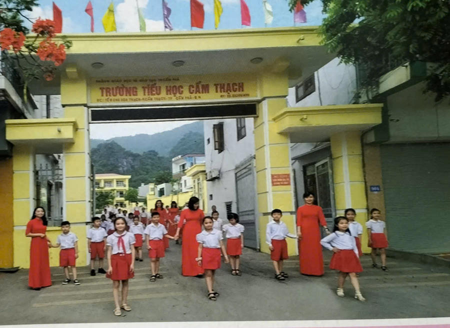 Trường Tiểu học Cẩm Thạch, nơi ghi dấu nhiều nỗ lực của đội ngũ cán bộ, giáo viên trước khi sáp nhập.