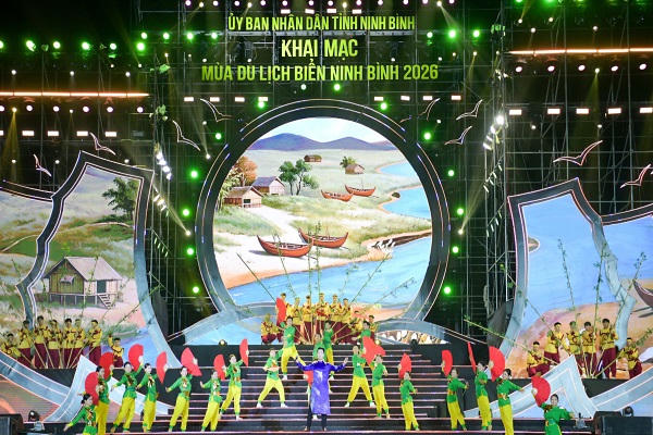Chương trình nghệ thuật khai mạc Mùa du lịch biển Ninh Bình 2026.