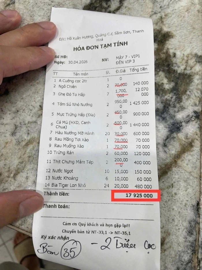 Hình ảnh được đăng tải trên mạng xã hội.