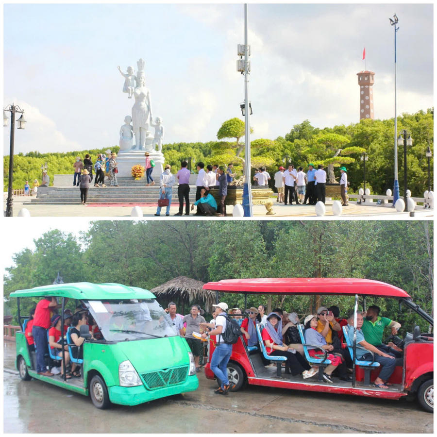 Khu du lịch Mũi Cà Mau đón hơn 4.200 lượt khách tham quan.