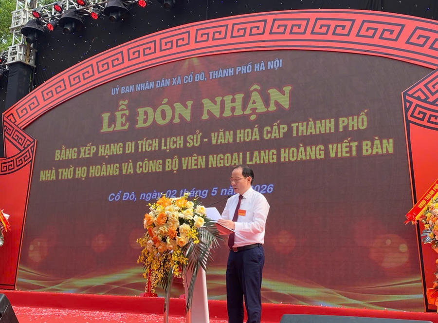 Ông Lê Minh Tuấn - Phó Chủ tịch UBND xã Cổ Đô - Trưởng BTC.